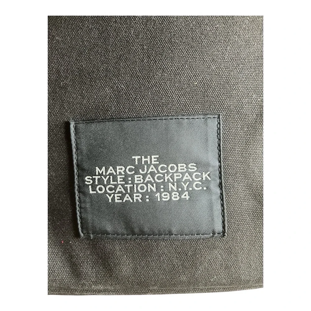 Marc Jacobs The Backpack Brown Canvas Logo Large Zip Travel School Bag